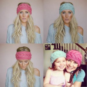 Crochet Bandeau 31 Couleurs Laine Crochet Tricot Bande De Cheveux Hiver Chaud Filles Headwrap Cache-oreilles DHL navire