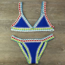 Crochet Maillot De Bain Bikinis Femmes Maillot De Bain Sexy Bandage Brésilien Bikini Maillot De Bain Femme Biquini 120 240321