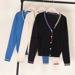 Haaktop Blouses Tricot Clothing bijgesneden Koreaanse modestijl Jersey Cardigan vrouwelijk gebreide dames truien zwarte bovenkleding hkd230815