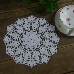 Gehaakte Doilies Keuken Decor Drinken Onderzetters Bruiloft Decor 21cm / 8.3 "Handgemaakte tafel koffiepadset van 10 stuks