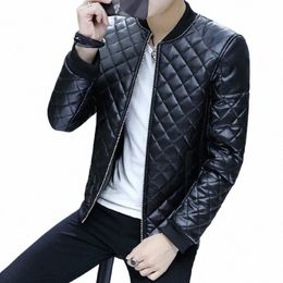 Veste en cuir de marque crocodile hommes jeunesse coréenne automne vestes d'hiver manteaux veste en cuir décontractée pour hommes vestes pour hommes à la mode 53aB #