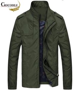 Crocodile merk Mens Bomber Jackets Casual bovenkleding Lagen Spring herfst Male jas Windonderbreker Motorjas Men 2011306194870