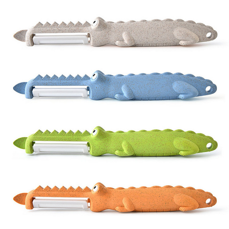 Crocodile Ceramic Peeler Cartoon Crocodile Scraping Scales Tools Crocodile Fruit Peeling Knife Potato Apple Vegetable Tool