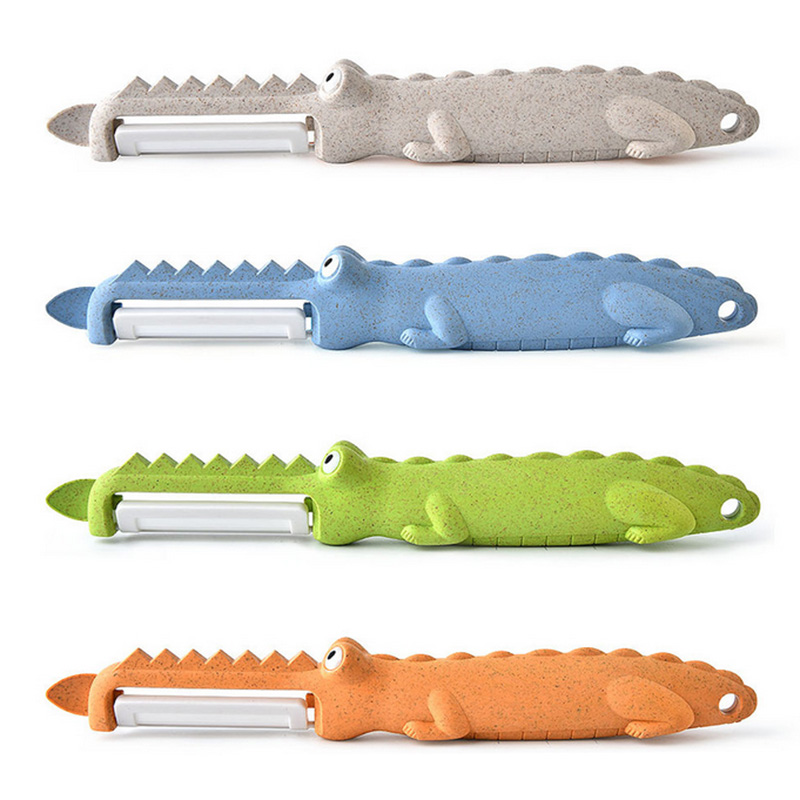 Krokodil Keramisk peeler Cartoon Crocodile Scraping Scales Verktyg Krokodil Frukt Peeling Kniv Potatis Apple Vegetabiliska verktyg