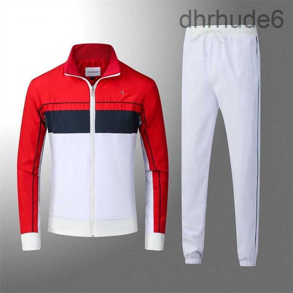 Crocodile Broderie Hommes Survêtements Hommes Ensembles Jogging Costume De Sport Survêtement Harajuku Printemps Automne Sportswear Solide Veste Décontractée Pantalon 2 Pièces Vêtements 3NRX