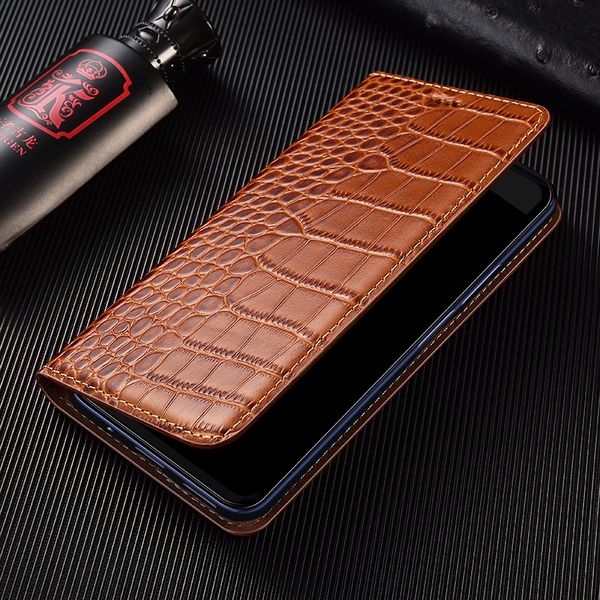 Crocodile véritable étui en cuir pour Samsung Galaxy Note 8 9 10 20 Plus de couvertures de portefeuille Ultra Phone