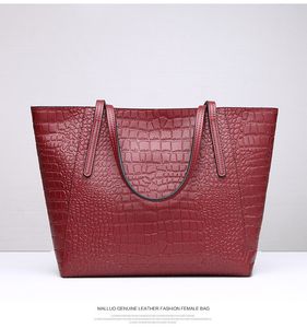 Crocodile authentine en cuir à main en cuir grande capacité Femelle Sacs de dames en cuir officiel meilleur cadeau d'anniversaire cadeau de luxe sacs