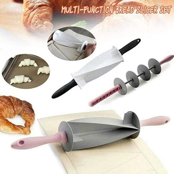 Croissant Rouleau À Pâtisserie Réglable Multifonctionnel Mélangeur De Pâte pain tranché croissant Coupe-pain Potable Rouleau couteau outil de coupe