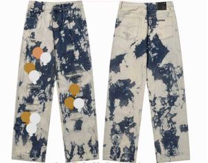 Crome Heart Jeans Mens Designer Make Washed Chrome Pantalon droit Coeur Lettre Imprime Style Long Chromees Hearts Nouveaux Jeans Pour Hommes