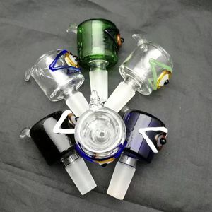 Cabeza de burbuja de ojo de color torcido Accesorios de Bongs de vidrio al por mayor, Fumar en pipa de agua de vidrio, Envío gratis