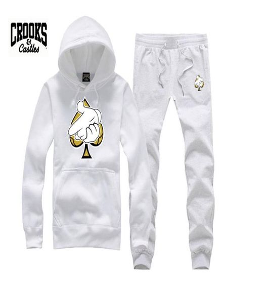 Crooks y castillos sudaderas Diamond Fashion Hip Hop Hop Hop Cabina para hombre Ropa de ropa deportiva Sweep Sweats Sweats Brand Crooks Stylish6722867