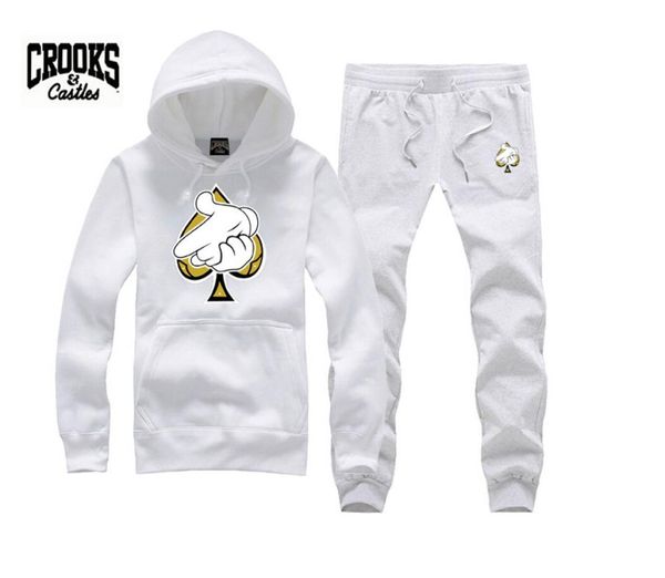 Croks and Castles Sweatshirt Diamond Fashion Hip Hop Hoodie Mens Clothes Sportswear Hiphop Pullover SweetS SweetS Brand Crooks Stylish5780226