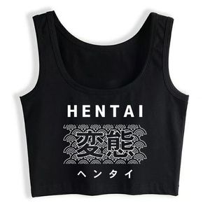 Crop Top Mujer Hentai Anime Inscripciones Básicas Imprimir Tops Mujeres 220316