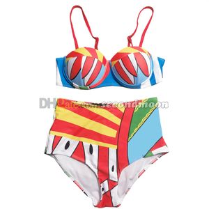 Crop-top Swimwear Women Bikini Ensemble avec un maillot de bain de couleur de contraste rembourré MAINTRACON HAUT