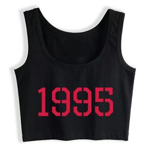 Crop Top Mujeres Born 1995 Harajuku Tank Top Mujeres Anime Mujeres Ropa X0507