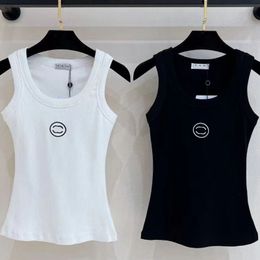 Top t-shirts recadrés pour femmes tricots du réservoir de concepteur