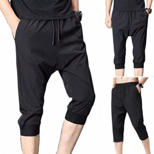 Pantalon court Type ample Cordon de serrage à séchage rapide Taille extensible Pantalon court Homme Pantalon de survêtement Anti-boulochage j1uo #