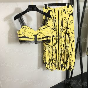 Recadrée Femmes Débardeurs Robe Jupe Ensemble Sexy Réservoirs Camis Jupes Tenues De Luxe Taille Haute Puant Jupe