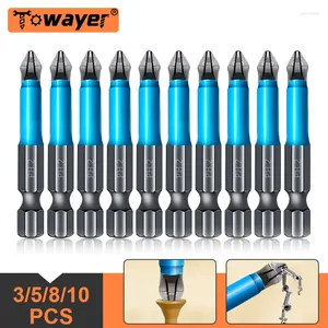 Jeu d'embouts de tournevis PH2, tête de forage croisée, tige hexagonale électrique, pilote magnétique antidérapant, outils à main