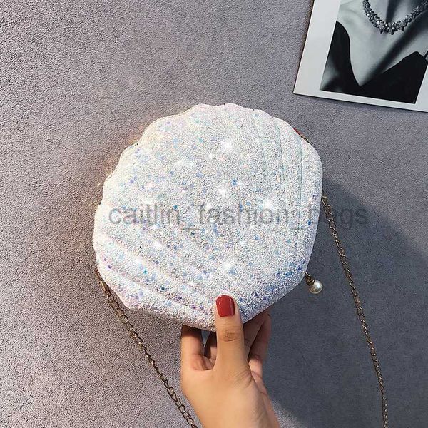 Cross Body 2023 Shiny Crystal Shell Crossbody Mini Bag Bag Corean Edition Fair Fashion Bag Versatil Shoulder Bag Caitlin_Fashion_Bags