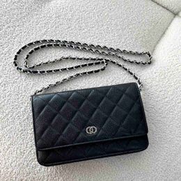 Cross Body 7a kwaliteit designer draagtassen luxe herencc woc keten Lamsvacht mini Schouder cosmetische toilettas gewatteerde kaviaar Crossbody handtas reisclutch