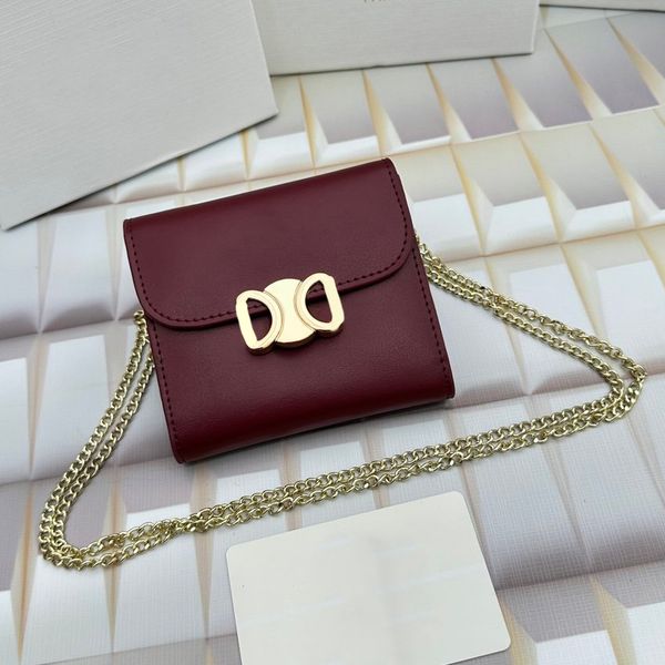 Bolso cruzado Cartera de lujo Bolso de diseñador para mujer Titular de la tarjeta Bolso de hombro negro Bolso Mini bolso con solapa de alta calidad con honda Bolsos de marca Bolso rojo