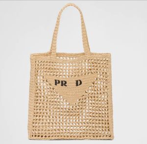 Cross Body Designer Sac Sac à bandoulière Sac de plage Mode Mesh Creux Tissé Sacs à provisions Sacs à main Femmes pour Summer Straw Tote Bag