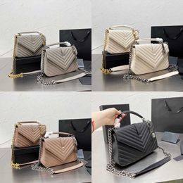 Bolso de diseñador de cuerpo cruzado Tipo Y Mujeres Lujos Bolso Bolsos de hombro Bolsas de hombro Bolsa de asas de cuero Rayas diagonales clásicas Bolsas de mensajero Acolchado Monedero de doble solapa 221210 24