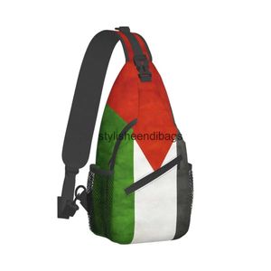 Kruislichaam Jeruzalem Palestina vlag Cross Sling Bag kleine borstschouder rugzak wandelfiets H240504