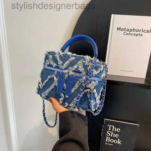 Cross Body Luxury Designer Chain Oxford Plaid Litting Womens Handsbag Horizontal Sac Horizontal Bodet Handsbag H240523