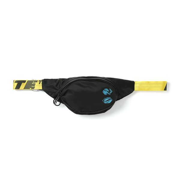 Cross Body Mini Bag Negro Black Yellow Canvas Bag Shoule Housing Bolsas de pecho Bolsas Multi -Propósito Messenero