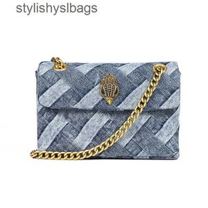 Cross Body Nieuwe dames handtas wasserij denim bedrukte portemonnee gesplitst sticker h240528