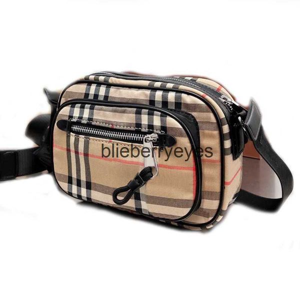 Cross Body Split Check Camera Bag Sac à bandoulière Sac à main unisexe Portefeuille Sac à main Toile Couleur Lettre Épaule Zipperblieberryeyes