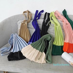 Cross Body Style femmes tricot plis sac à main Design mode épaule plissé dames élégant lambrissé sacs fourre-tout