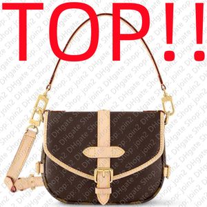 Cross Body Top.M46740 Saumur BB Designer Canvas Handbag Purse Hobo Clutch Crossbody Tote Tot Handle Handle Sac à rabat Mini Pochette Accessoires