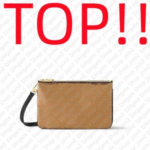 Cross Body Top.M69203 Double zip pochette Designer Handbag Purse Hobo Satchel Clutch Tote Sac