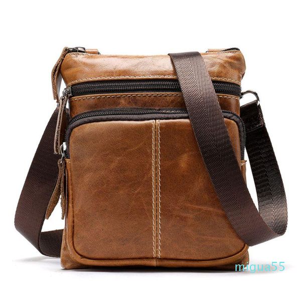 Cross Body Vintage Hommes En Cuir Casual Messenger Sac Bandoulière Fourre-Tout Sac À Main Sacs À Bandoulière