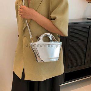 Sac à bandoulière Vintage en argent, sacs à main en cuir brillant de marques, sac à poignée supérieure, sac à bandoulière rétro, fourre-tout