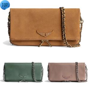 Cross Body Dames Echt Leren Totes Clutch Bags Baguette Luxe Designer Zadig Voltaire Handtas Pochette Rock Swing Your Wings Heren Klassiek