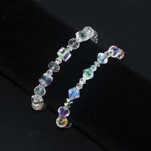 Bracelet Amazon transfrontalier Bracelet coloré en sucre de cube tissé en cristal perlé pour femme