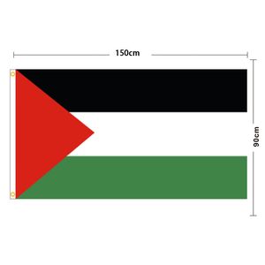 Bandera de Palestina personalizada, 90/150cm, bandera de poliéster de Palestina, material opcional, personalizada