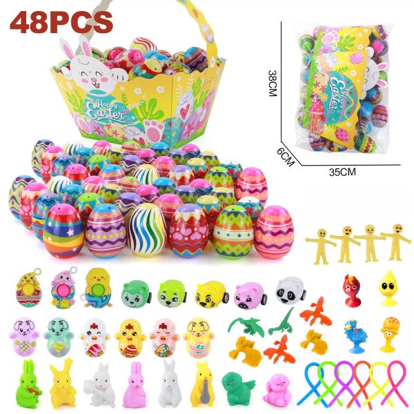 Oeuf de pâques transfrontalier lapin bricolage en plastique ouverture coquille d'oeuf presser gobelet petit cadeau jouet en gros CG001