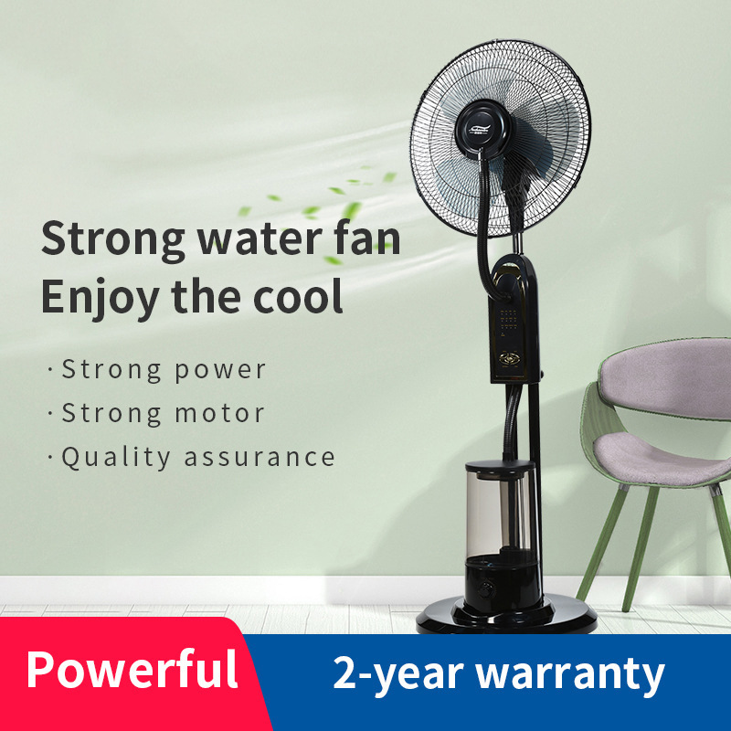 Cross-Border European Standard Water-Cooled Spray Electric Fan 4L Big Water Tank Commercial Large Wind Cooling Humidification Purification Household