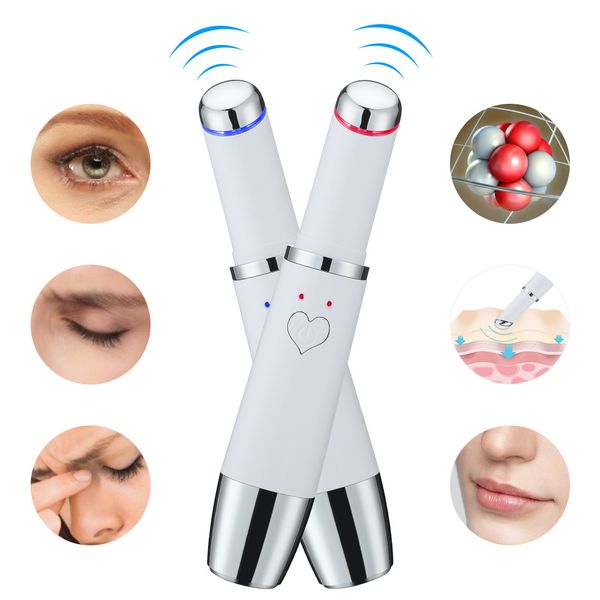 Instrument de beauté pour les yeux explosif transfrontalier Instrument de massage du visage portable domestique dessalant les cernes yeux lumière rouge et bleue Beauty Eye Instrument