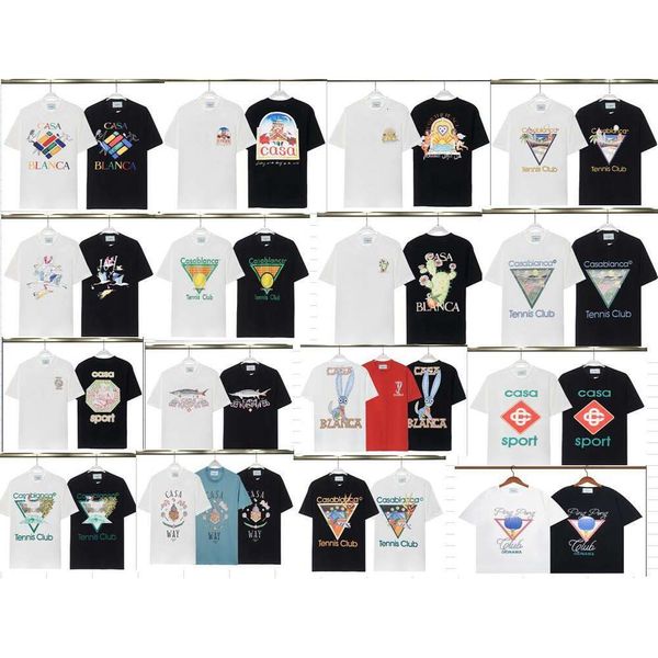 Casablanca T-shirts Sweat-shirt à manches courtes Lettre de porte fantastique Logo Imprimé T-shirt à manches courtes personnalisées personnalisées