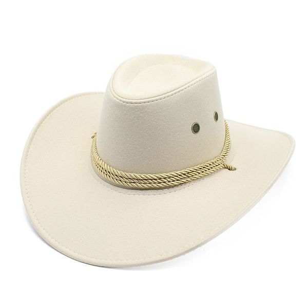 Cross-Border Sale chaude American Western Cowboy Chapeau en daim en plein air chapeau de conduite masculin grand chapeau de cowboy