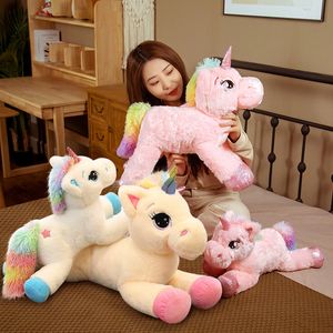 Cross Border Internet Celebrity Rainbow Fart Unicorn Doll Leather Shell Plush Toy Unicorn Pillow Doll Gift Item Vrouw