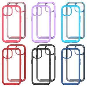 Coque de téléphone transfrontalière pour iPhone 15, personnalisation TPU + PC deux en un, étui de protection en acrylique transparent anti-chute