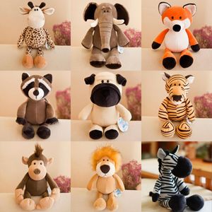 Poupées d'animaux de la jungle transversale, éléphants, tigres, jouets en peluche, hippopotames, cerfs, oreillers, poupées, cadeaux, en gros pour le commerce extérieur