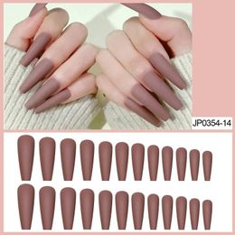 Cross Border Long Ballet Frosted Gray Dragen Nagelpatch Artificial Hand Finger Patch Special Nail Patch Wholesale Direct Supply